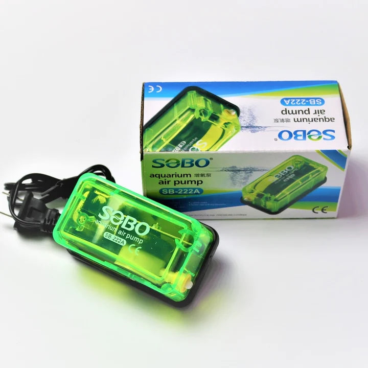 Sobo Aquarium Air Pump SB-222A/Green